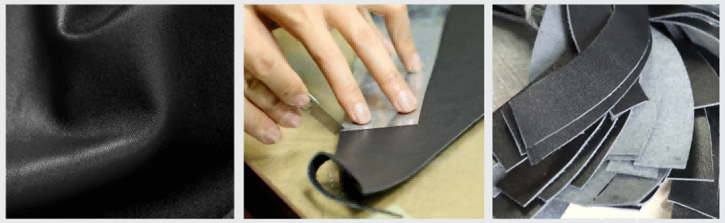 Cut leather to make belts