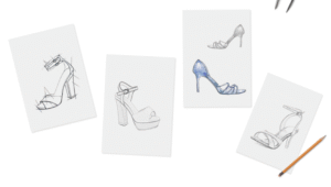 High-end luxury footwear manufacturing process in a modern shoe factory